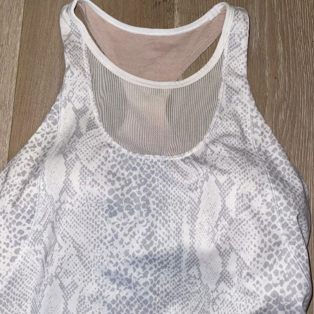 Women's White Patterned Tank Top - Picture 14 of 16